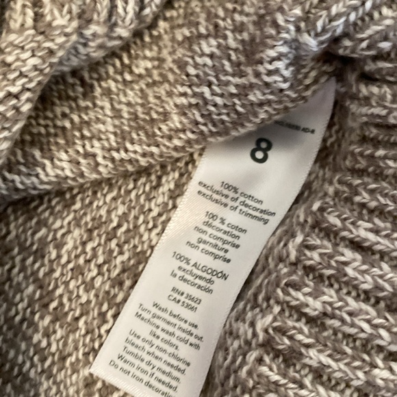 Carters 3/4 zip up sweater. Gray/white/oatmeal color - Picture 5 of 6